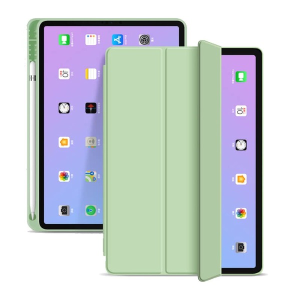 Чохол-книжка BeCover Tri Fold Soft TPU з кріпленням Apple Pencil для Apple iPad Air (4/5) 2020/2022 10.9" Green (711107)