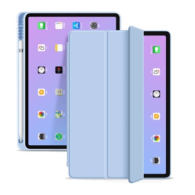 Чeхол-книжка BeCover Tri Fold Soft TPU с креплением Apple Pencil для Apple iPad Air (4/5) 2020/2022 10.9" Light Blue (711108)