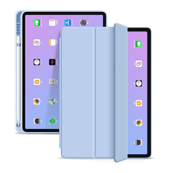 Чохол-книжка BeCover Tri Fold Soft TPU з кріпленням Apple Pencil для Apple iPad Air (4/5) 2020/2022 10.9" Light Blue (711108)