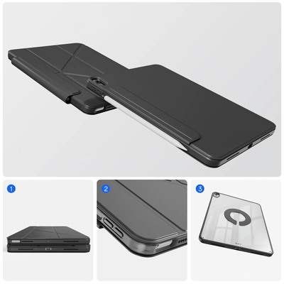Чехол-книжка BeCover Ultra Slim Origami Flex для Apple iPad Air 13 (2024/2025) Black (712980)