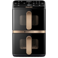 Мультипіч Philips Stacked Dual 2300Вт, чаша-5+5л, сенсорне управл., 6 авто. программ, пластик, чорний