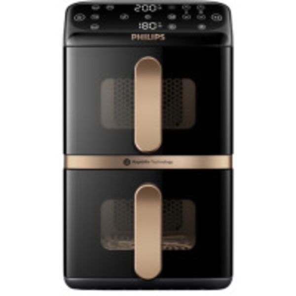 Мультипіч Philips Stacked Dual 2300Вт, чаша-5+5л, сенсорне управл., 6 авто. программ, пластик, чорний