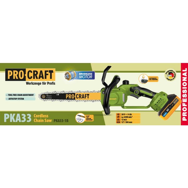 Акумуляторна пила Procraft PKA33 (1 акб та зп)