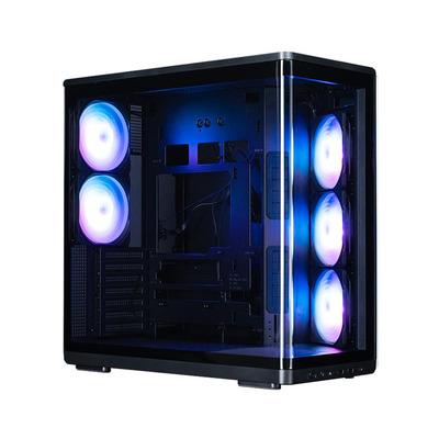 Корпус Zalman P60 без БЖ, 2xUSB3.0, 1x Type C, 3x120мм ARGB Reverse, 2x120мм ARGB, VGA 435мм, LCS ready, Curved Tempered Glass, Dual Chamber, ATX, чорний