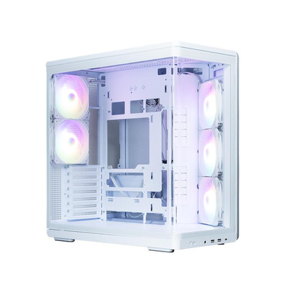 Корпус Zalman P60 без БЖ, 2xUSB3.0, 1x Type C, 3x120мм ARGB Reverse, 2x120мм ARGB, VGA 435мм, LCS ready, Curved Tempered Glass, Dual Chamber, ATX, білий