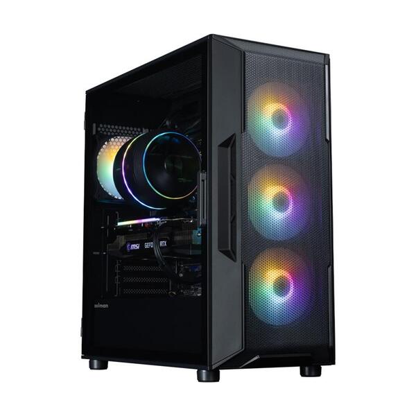 Корпус Zalman I3 Neo V2 без БЖ, 2xUSB3.0, 1x Type C, 4x120мм RGB, VGA 400мм, LCS ready, TG Side Panel, ATX, чорний
