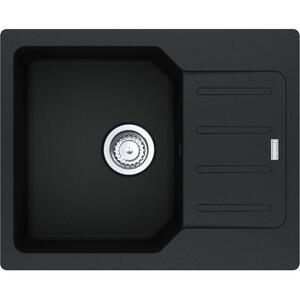 Мийка кухонна Franke City, фраграніт, прямокутник, з крилом, 620х500х190мм, чаша - 1, врізна, оборотна, UCG 611-62, онікс