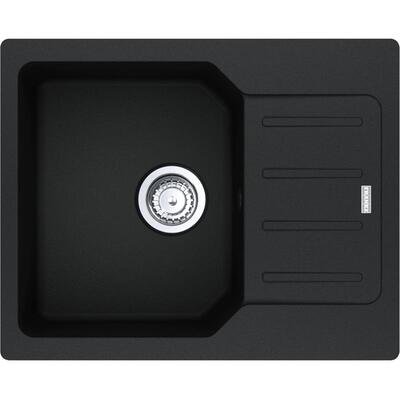 Мийка кухонна Franke City, фраграніт, прямокутник, з крилом, 620х500х190мм, чаша - 1, врізна, оборотна, UCG 611-62, онікс