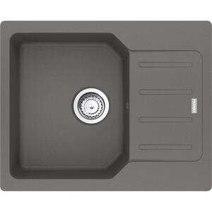 Мийка кухонна Franke City, фраграніт, прямокутник, з крилом, 620х500х190мм, чаша - 1, врізна, оборотна, UCG 611-62, сірий камінь