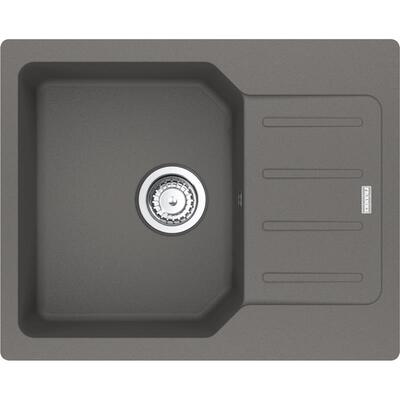 Мийка кухонна Franke City, фраграніт, прямокутник, з крилом, 620х500х190мм, чаша - 1, врізна, оборотна, UCG 611-62, сірий камінь