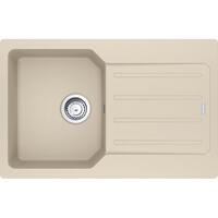 Мийка кухонна Franke City, фраграніт, прямокутник, з крилом, 780х500х190мм, чаша - 1, врізна, оборотна, UCG 611-78, бежевий