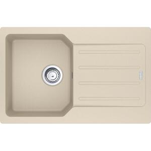 Мийка кухонна Franke City, фраграніт, прямокутник, з крилом, 780х500х190мм, чаша - 1, врізна, оборотна, UCG 611-78, бежевий