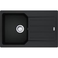 Мийка кухонна Franke City, фраграніт, прямокутник, з крилом, 780х500х190мм, чаша - 1, врізна, оборотна, UCG 611-78, онікс