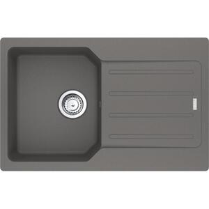 Мийка кухонна Franke City, фраграніт, прямокутник, з крилом, 780х500х190мм, чаша - 1, врізна, оборотна, UCG 611-78, сірий камінь