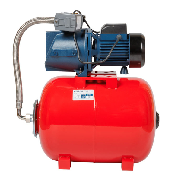 Станція 1.1кВт Hmax 45м Qmax 85л/хв (самовсмоктуючий насос) 50л Україна WETRON (775035/50)