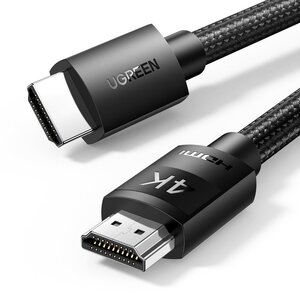 Кабель HDMI M - M, 1.0 м, V2.0 Cafule 4K, в поліуретановій оплітці HD119 UGREEN