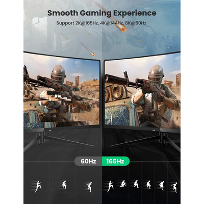 Кабель DisplayPort M - M V1.4 8K 2м Plastic Case Braided Cable DP114 чорний UGREEN