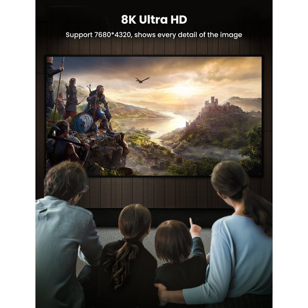 Кабель DisplayPort M - M V1.4 8K 2м Plastic Case Braided Cable DP114 чорний UGREEN