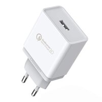 Зарядний пристрій 1xUSB 18W (USB A QC 3.0) Fast Charger White CD122 Ugreen