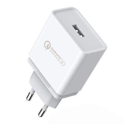 Зарядний пристрій 1xUSB 18W (USB A QC 3.0) Fast Charger White CD122 Ugreen