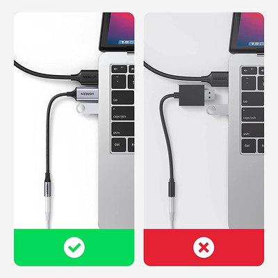 Звукова карта USB AUX jack, TRRS (Mic + Ear) KT0210 25 СМ Ugreen Чорна CM477