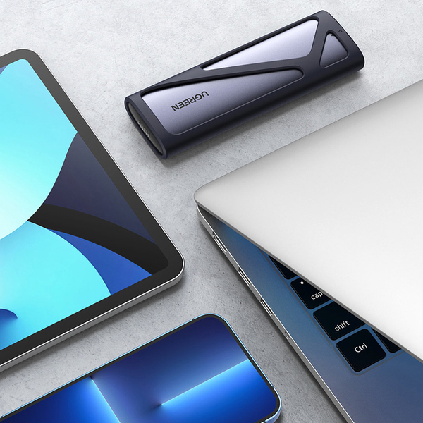 Зовнішня кишеня для SSD M.2 (NVME) M-KEY UGREEN 3.1 GEN2 CM400 сіра