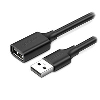 Кабель продовжувач USB 2.0 AM-AF, 5 м, Nickel Plating Extension Cable Чорний, US103 UGREEN
