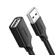 Кабель продовжувач USB 2.0 AM-AF, 5 м, Nickel Plating Extension Cable Чорний, US103 UGREEN