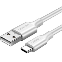 Кабель USB 2.0 AM-Type-C M, 0,5 м, 60W Nickel Plating Білий, US287 UGREEN