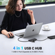 Хаб USB 3.2 Type-C -> 4хUSB-C 3.2 Gen2 10Gbps Black CM806 Ugreen