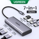 Хаб USB 3.0 Type-C -> 1хUSB-A 3.0/3хUSB-A 2.0/2xHDMI 4K 30Гц  PD  CM498 Ugreen