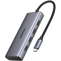 Хаб USB 3.0 Type-C -> 1хUSB-A 3.0/3хUSB-A 2.0/2xHDMI 4K 30Гц  PD  CM498 Ugreen