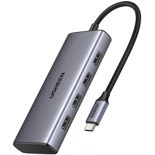 Хаб USB 3.0 Type-C -> 1хUSB-A 3.0/3хUSB-A 2.0/2xHDMI 4K 30Гц  PD  CM498 Ugreen