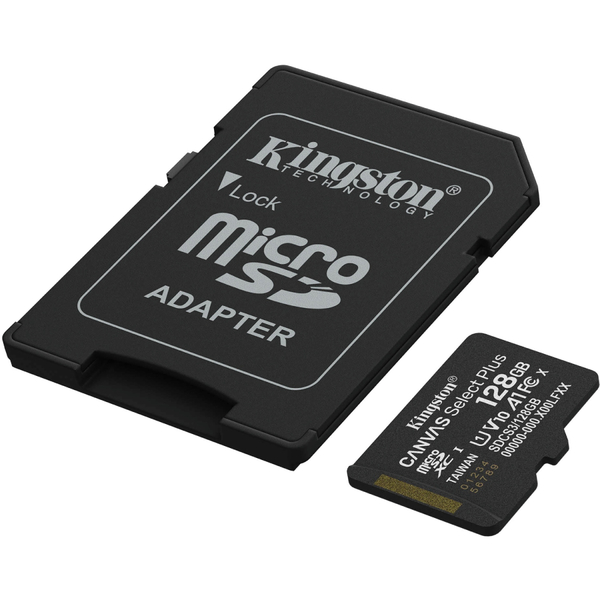 Карта пам'яті Kingston microSDXC 128GB Canvas Select Plus Gen3 C10 A1 (з адаптером)