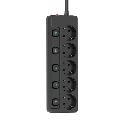 Фильтр питания СolorWay (CW-PSEA52SBK) 5 розеток, 2м, Black