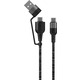 Кабель 4smarts 310 USB + USB Type-C - USB Type-C (M/M), 1.5 м, Black (4250774954856)