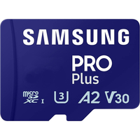 Карта памяти MicroSDXC 128GB UHS-I/U3 Samsung Pro Plus R160/W120MB/s + SD-адаптер (MB-MD128SB/WW)