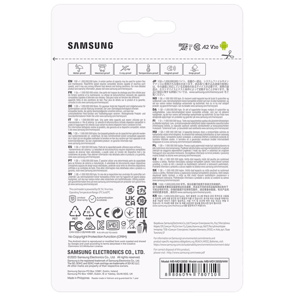 Карта памяти MicroSDXC 128GB UHS-I/U3 Samsung Pro Plus R160/W120MB/s + SD-адаптер (MB-MD128SB/WW)