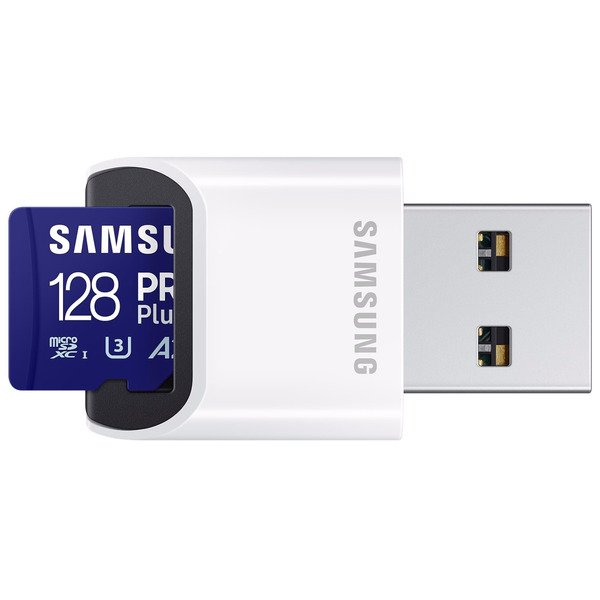 Карта памяти MicroSDXC 128GB UHS-I/U3 Samsung Pro Plus R160/W120MB/s + SD-адаптер (MB-MD128SB/WW)