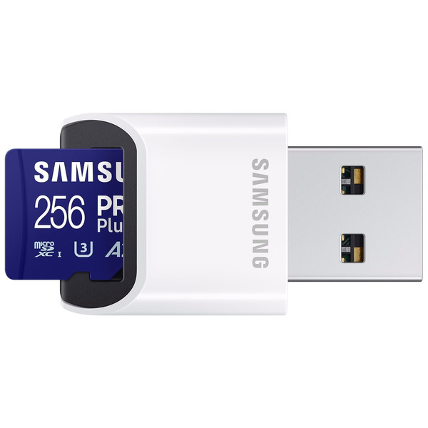 Карта памяти MicroSDXC 256GB UHS-I/U3 Samsung Pro Plus + SD-адаптер (MB-MD256SB/WW)