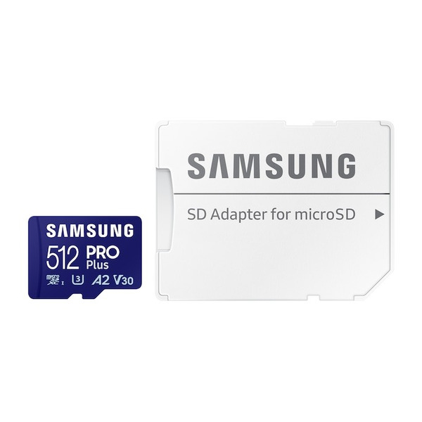 Карта пам`яті MicroSDXC 512GB UHS-I/U3 Class 10 Samsung Pro Plus R180/W130MB/s + SD-адаптер (MB-MD512SB/WW)