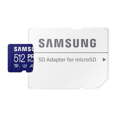 Карта пам`яті MicroSDXC 512GB UHS-I/U3 Class 10 Samsung Pro Plus R180/W130MB/s + SD-адаптер (MB-MD512SB/WW)