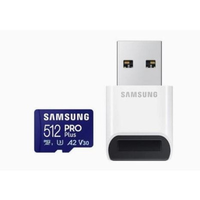 Карта пам`яті MicroSDXC 512GB UHS-I/U3 Class 10 Samsung Pro Plus R180/W130MB/s + SD-адаптер (MB-MD512SB/WW)