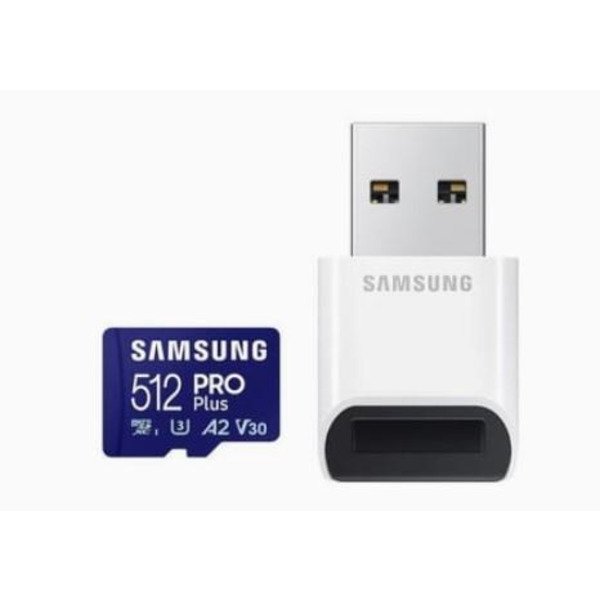 Карта пам`яті MicroSDXC 512GB UHS-I/U3 Class 10 Samsung Pro Plus R180/W130MB/s + SD-адаптер (MB-MD512SB/WW)