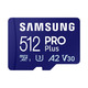 Карта пам`яті MicroSDXC 512GB UHS-I/U3 Class 10 Samsung Pro Plus R180/W130MB/s + SD-адаптер (MB-MD512SB/WW)