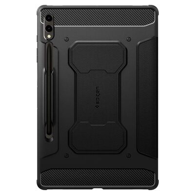 Чехол-книжка Spigen Rugged Armor Pro для Samsung Galaxy Tab S9+ 12.4 SM-X810/SM-X816 / Tab S10+ 12.4 SM-X820/SM-X826 Black (ACS06539)