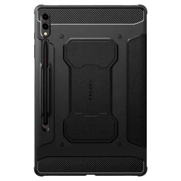 Чехол-книжка Spigen Rugged Armor Pro для Samsung Galaxy Tab S9+ 12.4 SM-X810/SM-X816 / Tab S10+ 12.4 SM-X820/SM-X826 Black (ACS06539)