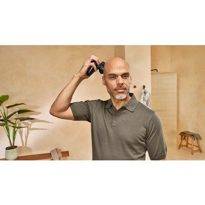 Бритва електр. для голови  Philips роторна Pro Series 5000, бритв.головок-4, Li-Ion, сух.+волог., чорний