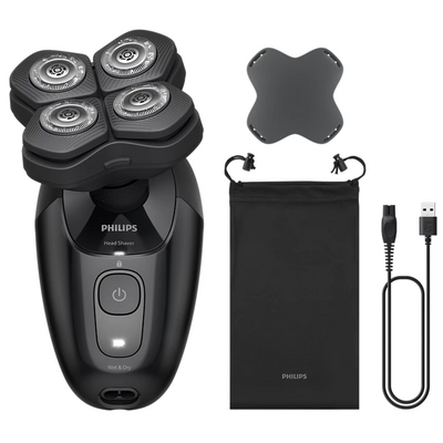 Бритва електр. для голови  Philips роторна Pro Series 5000, бритв.головок-4, Li-Ion, сух.+волог., чорний