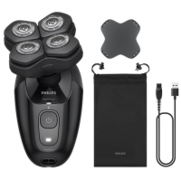 Бритва електр. для голови  Philips роторна Pro Series 5000, бритв.головок-4, Li-Ion, сух.+волог., чорний